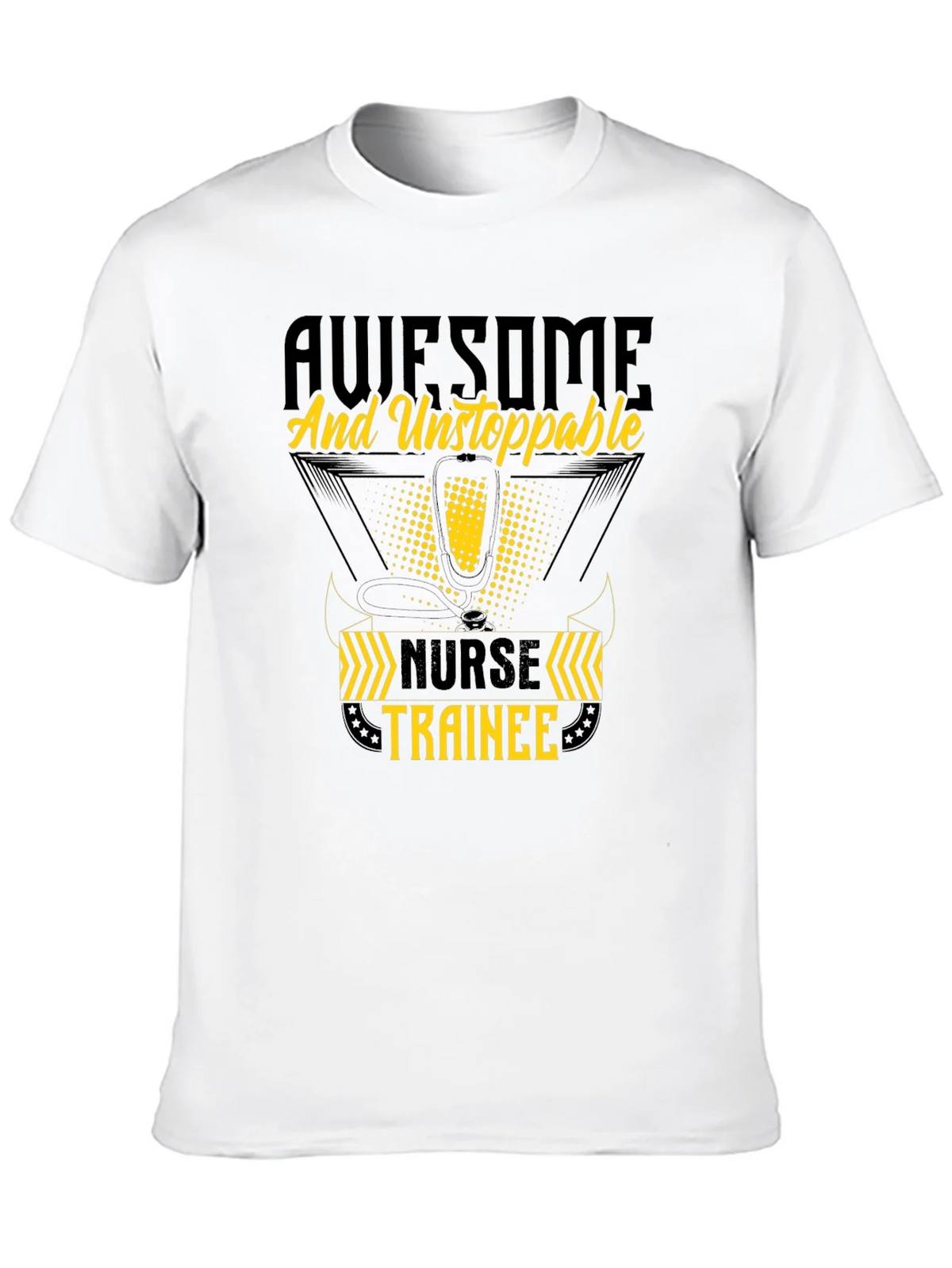 Awesome Nurse Trainee T-Shirt - Black Cotton product image 9