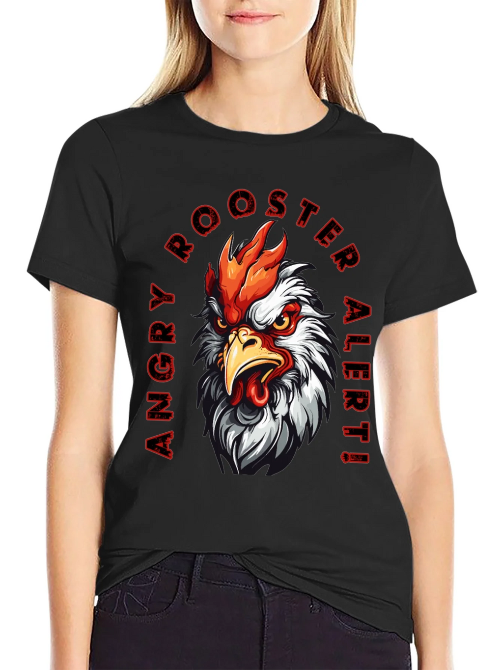 Angry Rooster Alert Graphic Tee product image 2