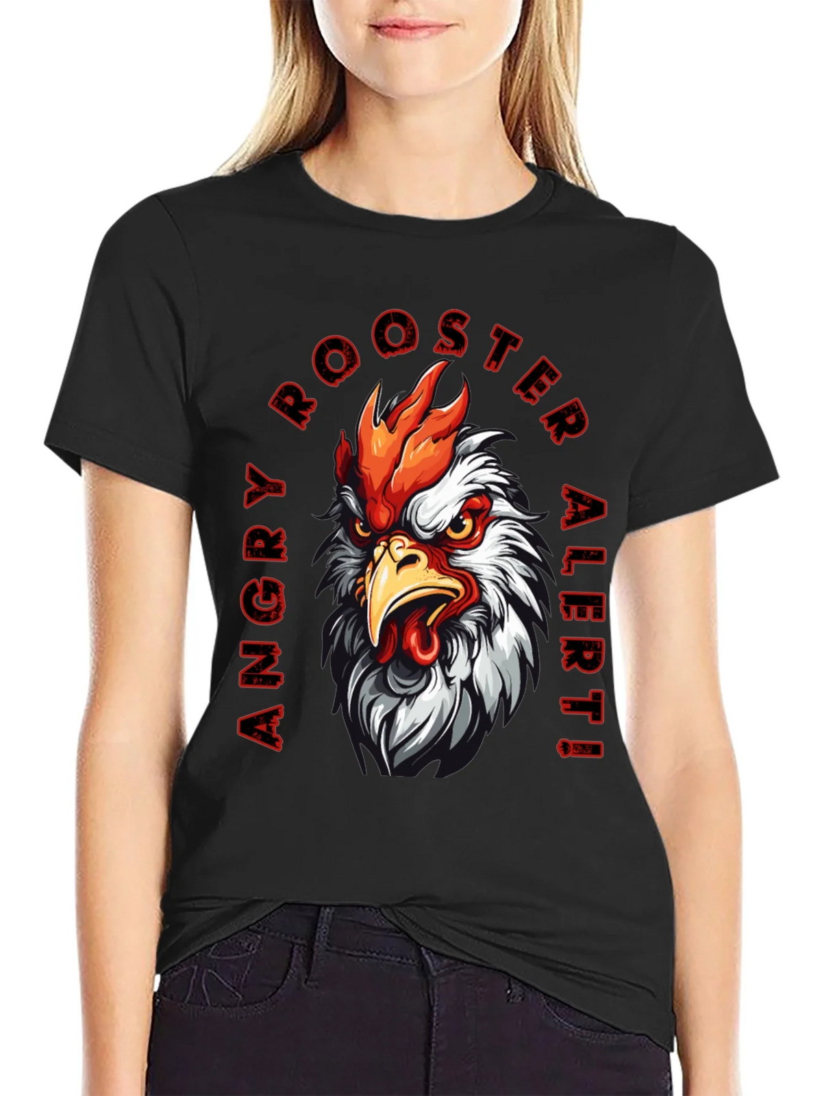Angry Rooster Alert Graphic Tee product image 2