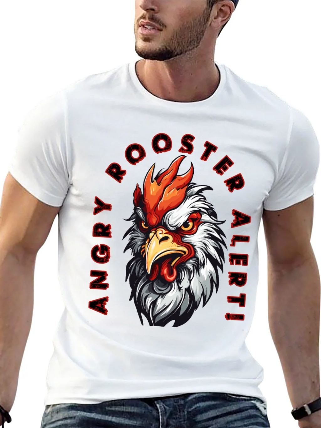 Angry Rooster Alert Graphic Tee product image 12