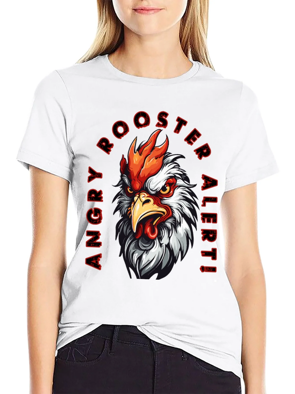 Angry Rooster Alert Graphic Tee product image 8