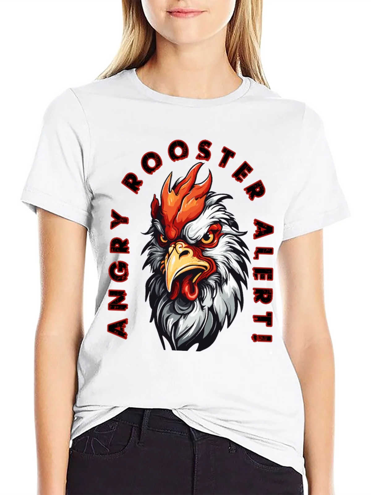 Angry Rooster Alert Graphic Tee product image 8
