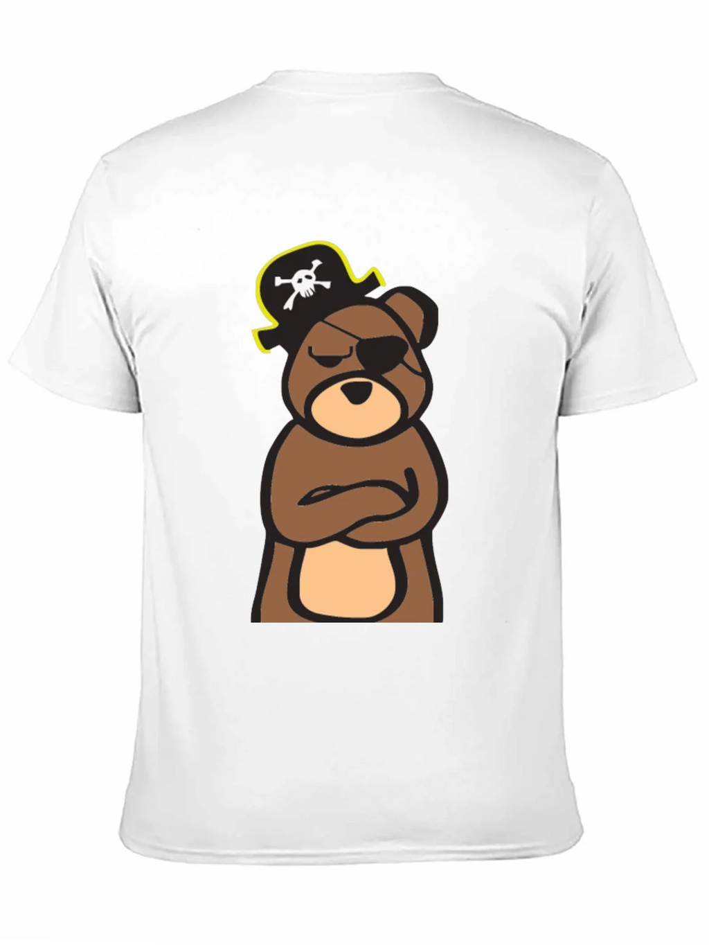 Pirate Bear Graphic Tee - Black Cotton T-Shirt product image 2