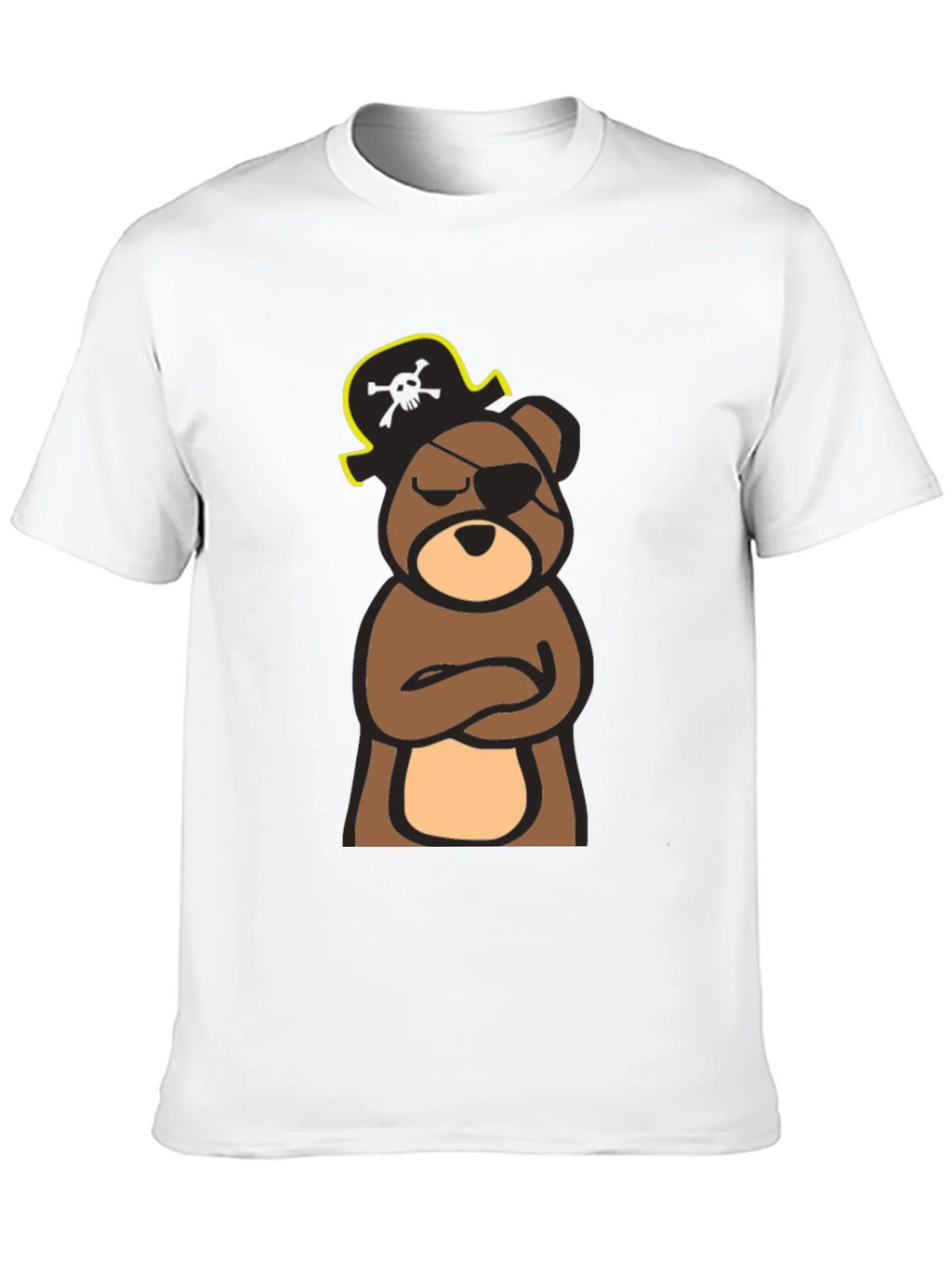 Pirate Bear Graphic Tee - Black Cotton T-Shirt product image 12
