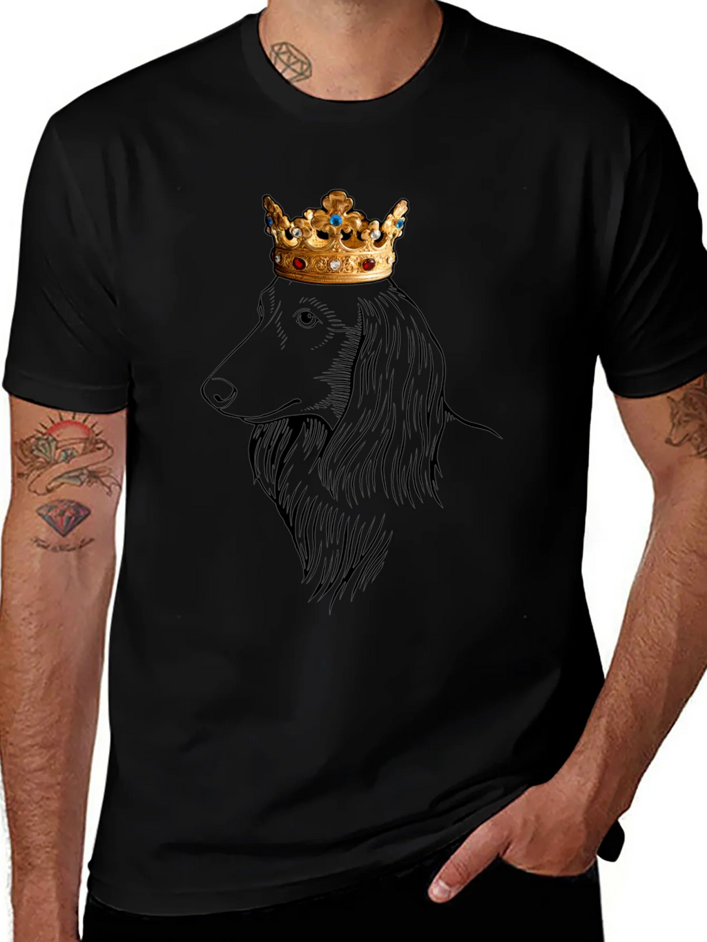 King Dachshund Graphic Tee - Regal Dog T-Shirt product image 1