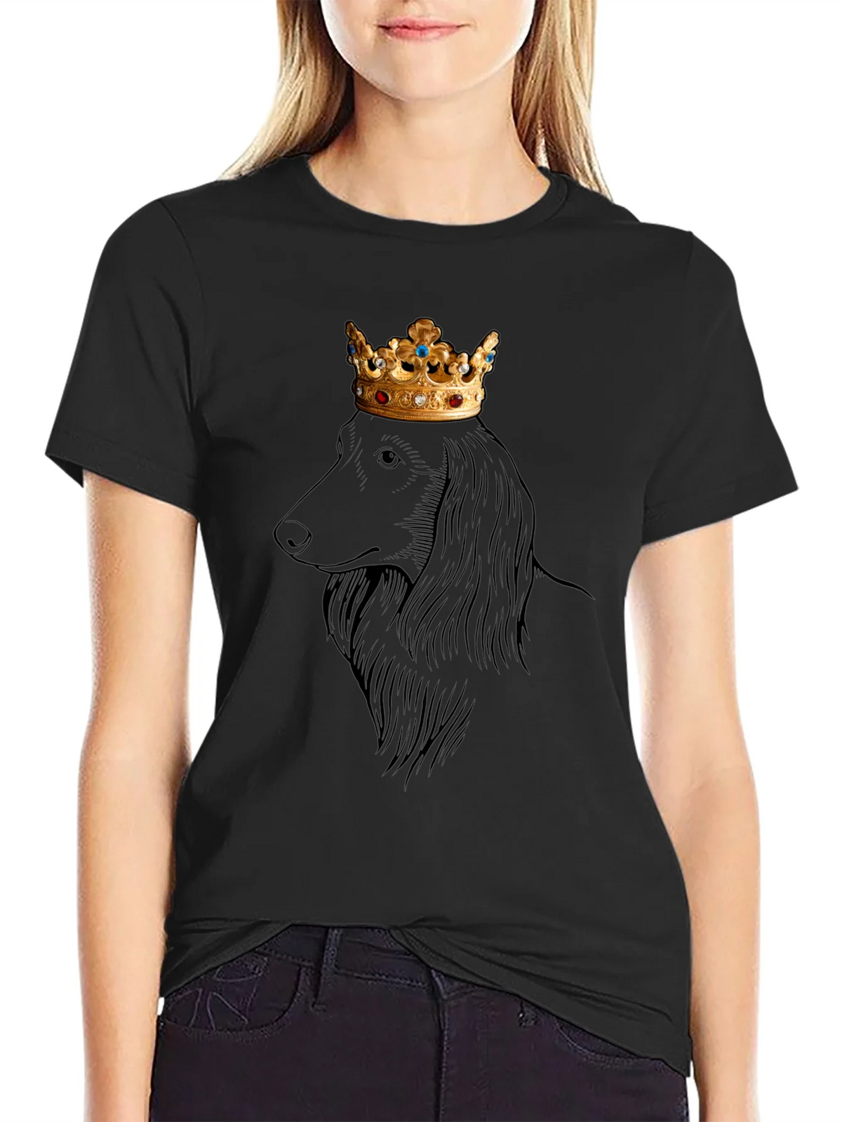 King Dachshund Graphic Tee - Regal Dog T-Shirt product image 2
