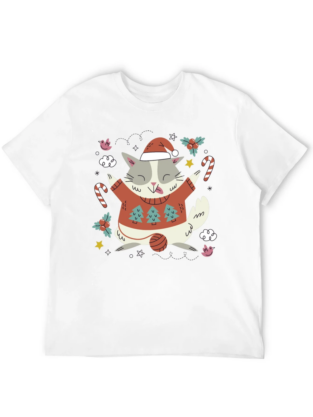 Festive Cat Christmas T-Shirt product image 11