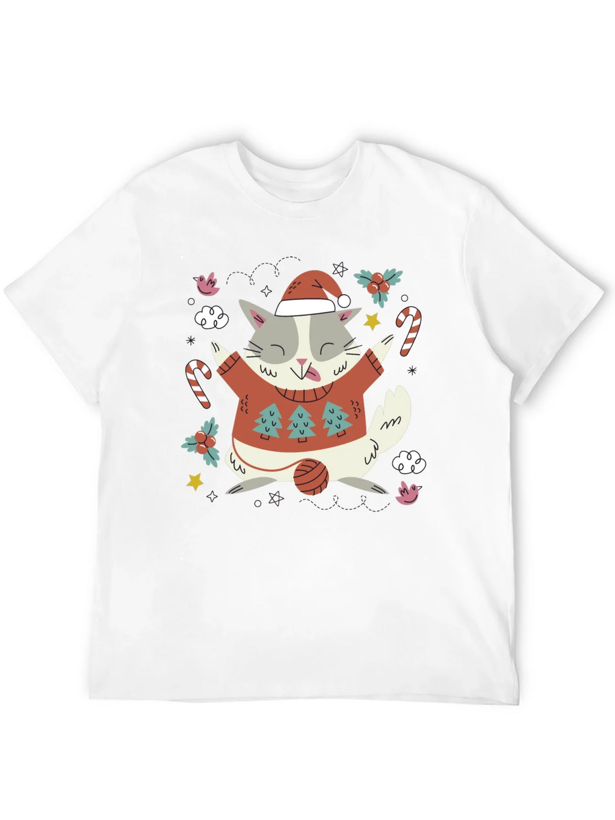 Festive Cat Christmas T-Shirt product image 11