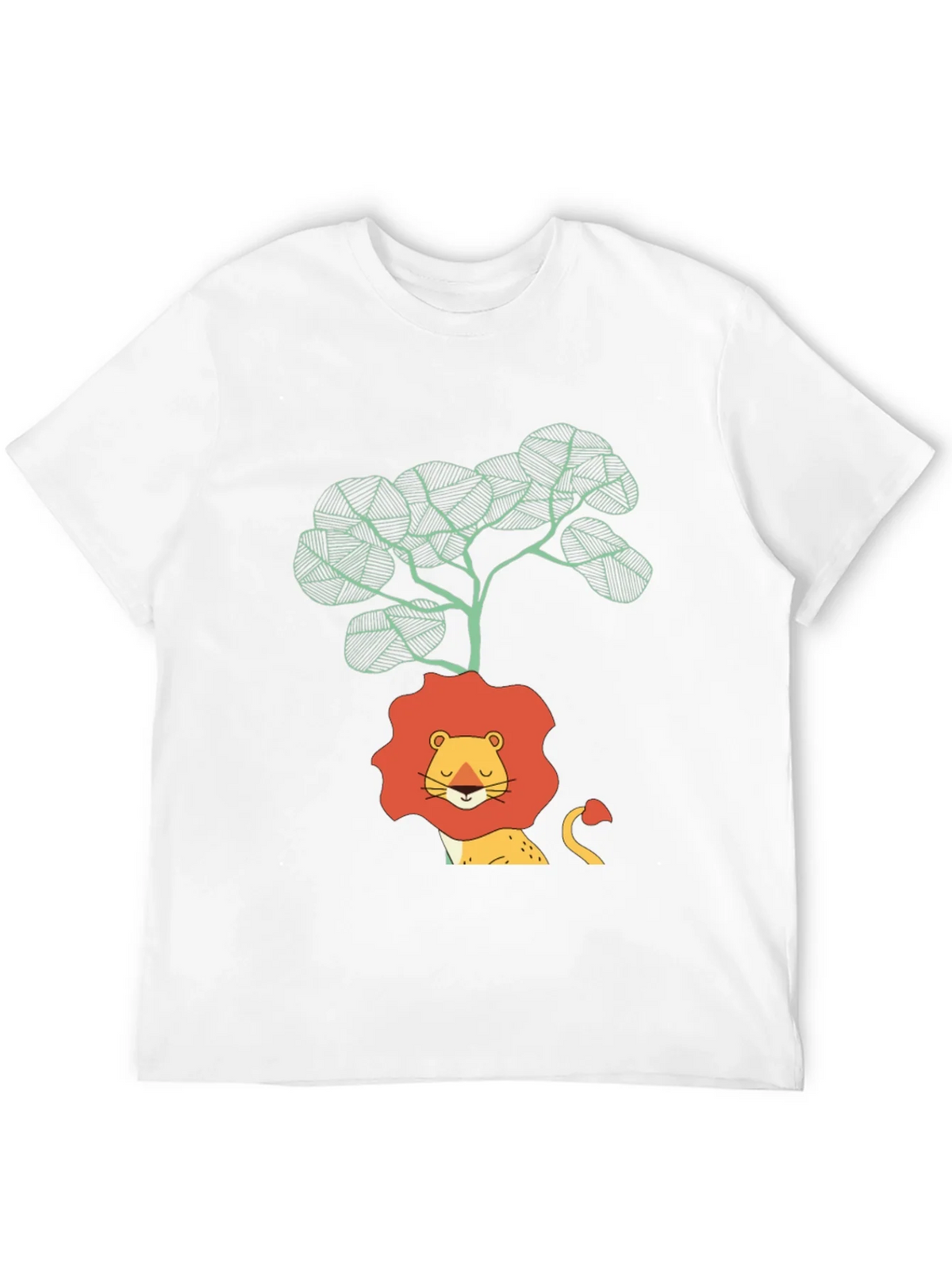 Lion & Tree Graphic Print Black T-Shirt product image 3