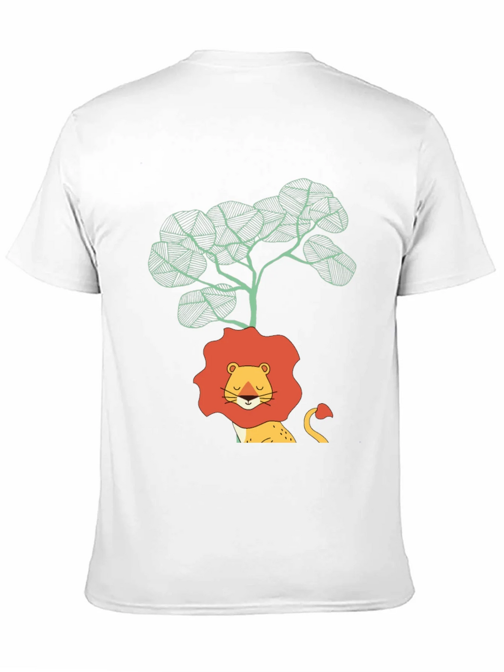 Lion & Tree Graphic Print Black T-Shirt product image 2