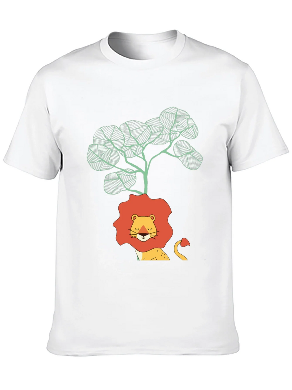 Lion & Tree Graphic Print Black T-Shirt product image 12