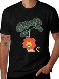 Lion & Tree Graphic Print Black T-Shirt product image 1