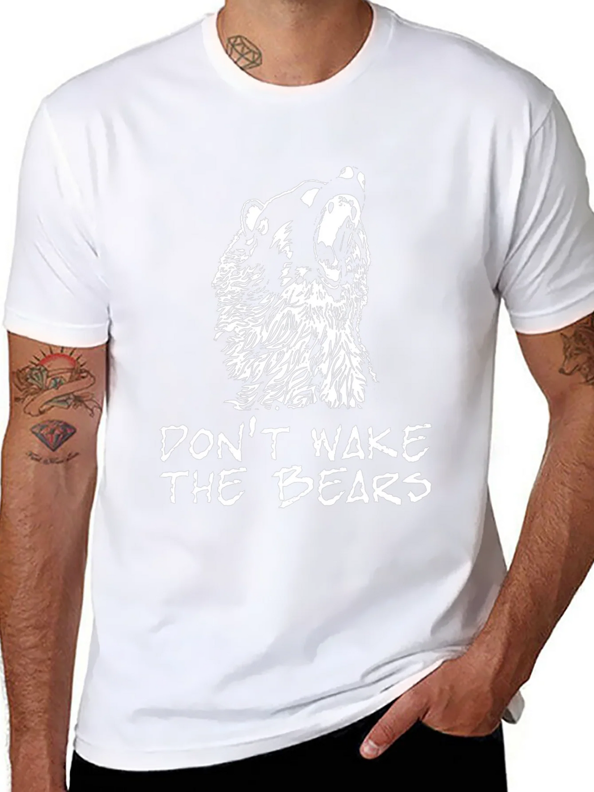 Dont Wake The Bears Graphic T-Shirt - Black product image 10