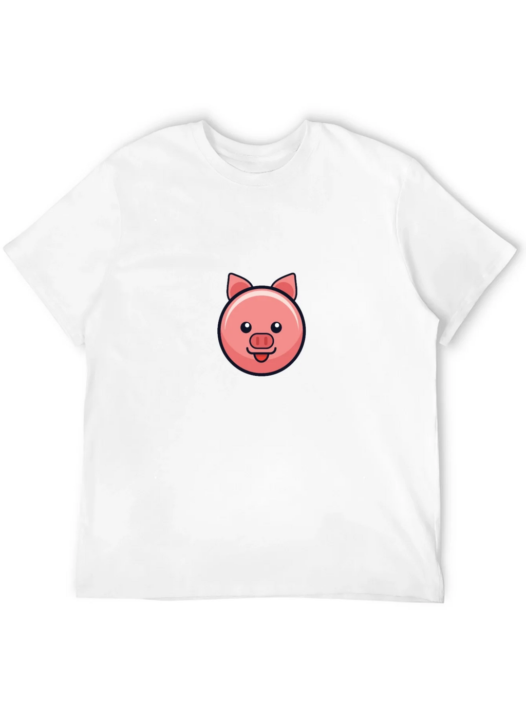Cute Pig Face Black T-Shirt product image 11