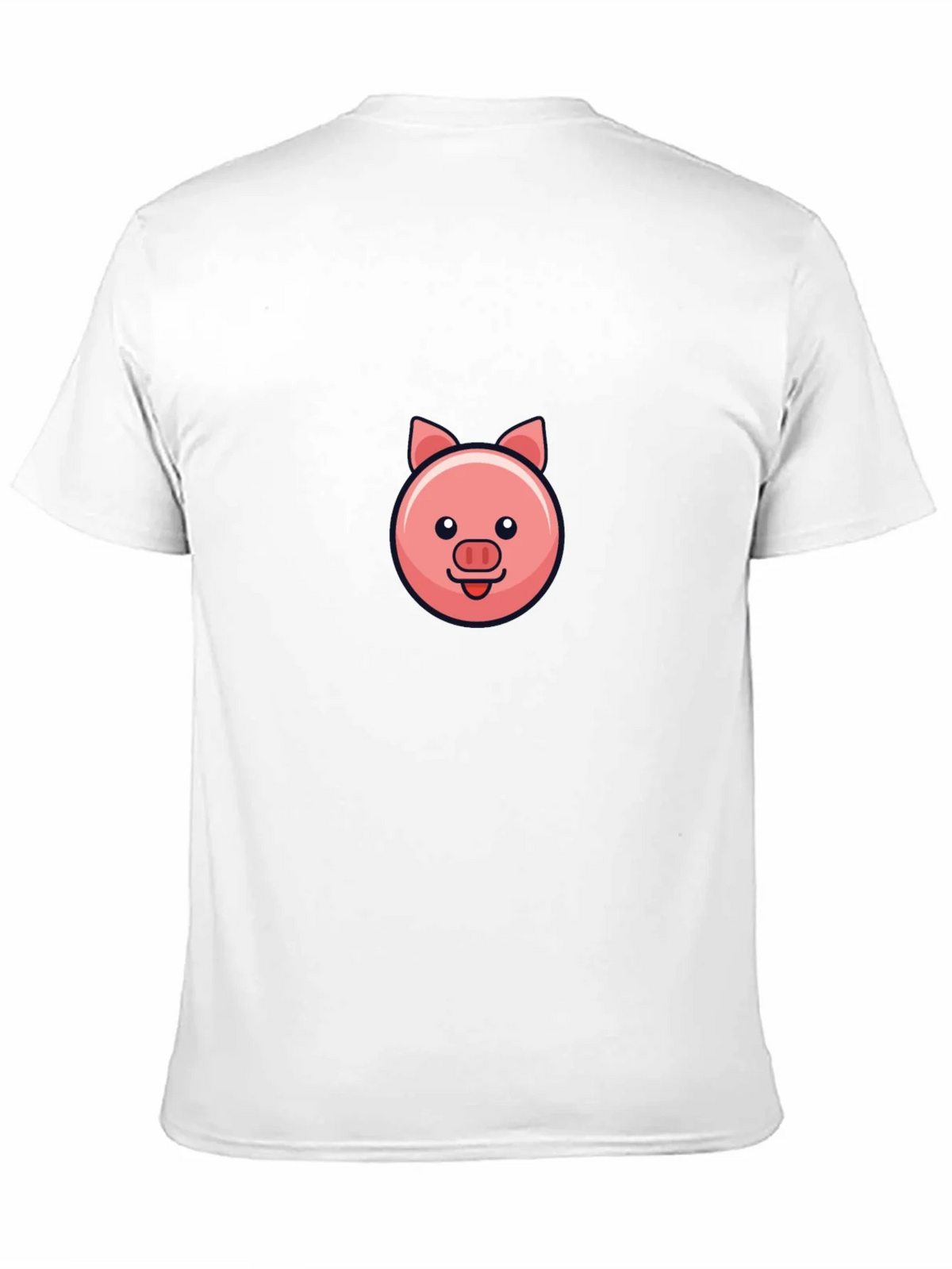Cute Pig Face Black T-Shirt product image 10