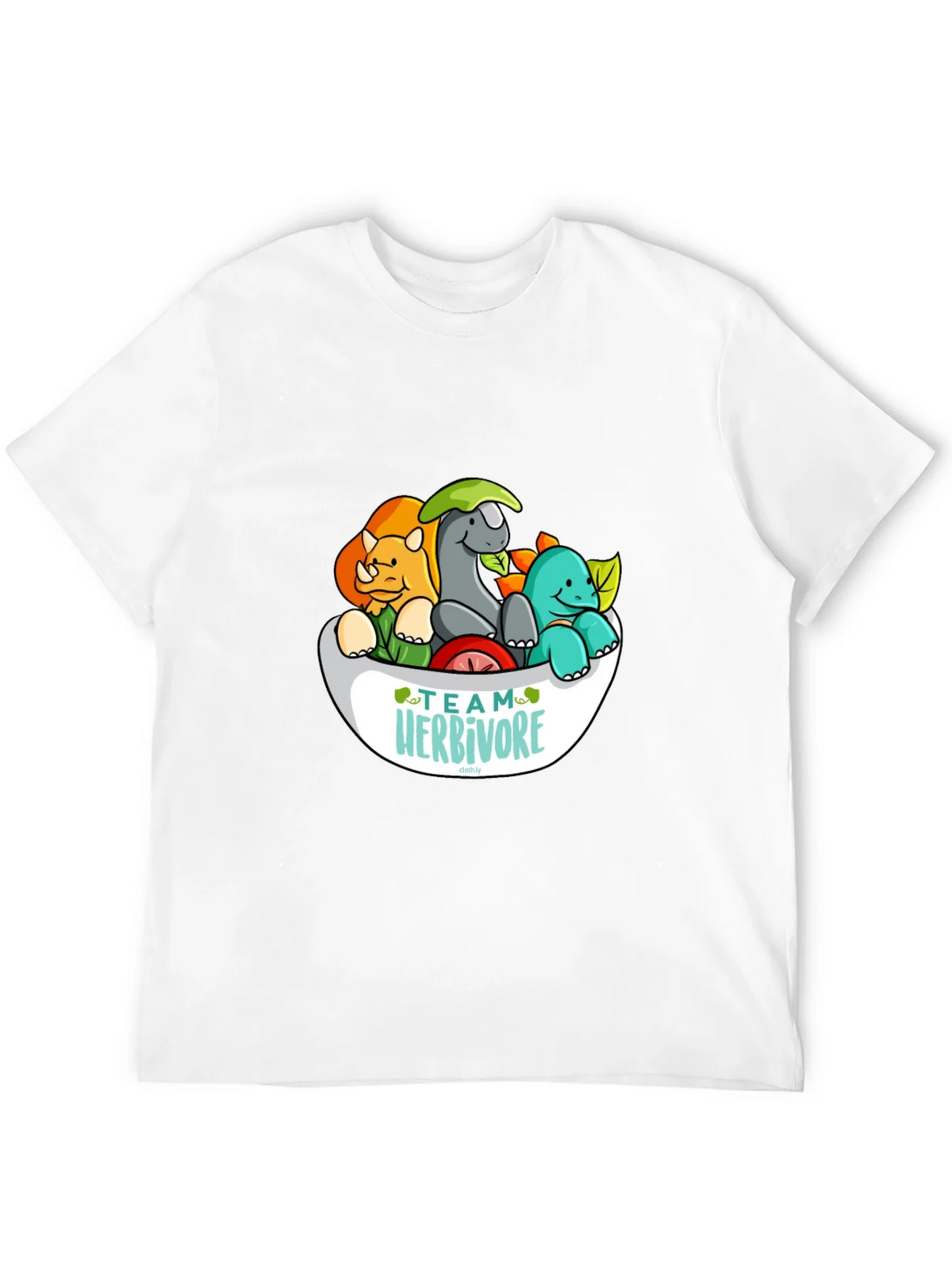Team Herbivore Cartoon Dinosaur T-Shirt product image 11
