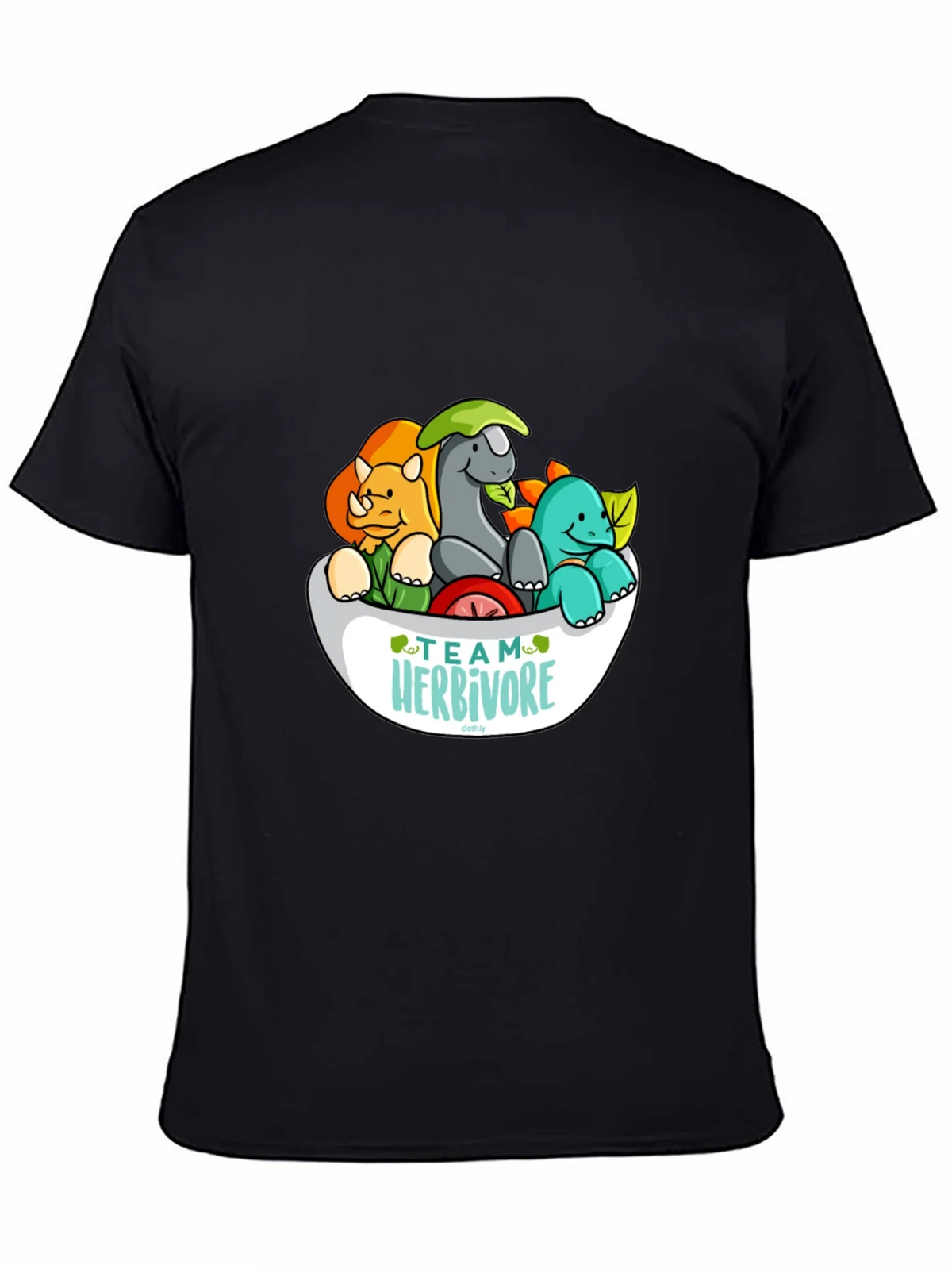 Team Herbivore Cartoon Dinosaur T-Shirt product image 4