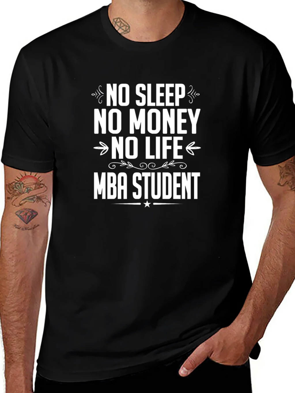 Funny MBA Student T-Shirt - No Sleep No Money No Life product image 1