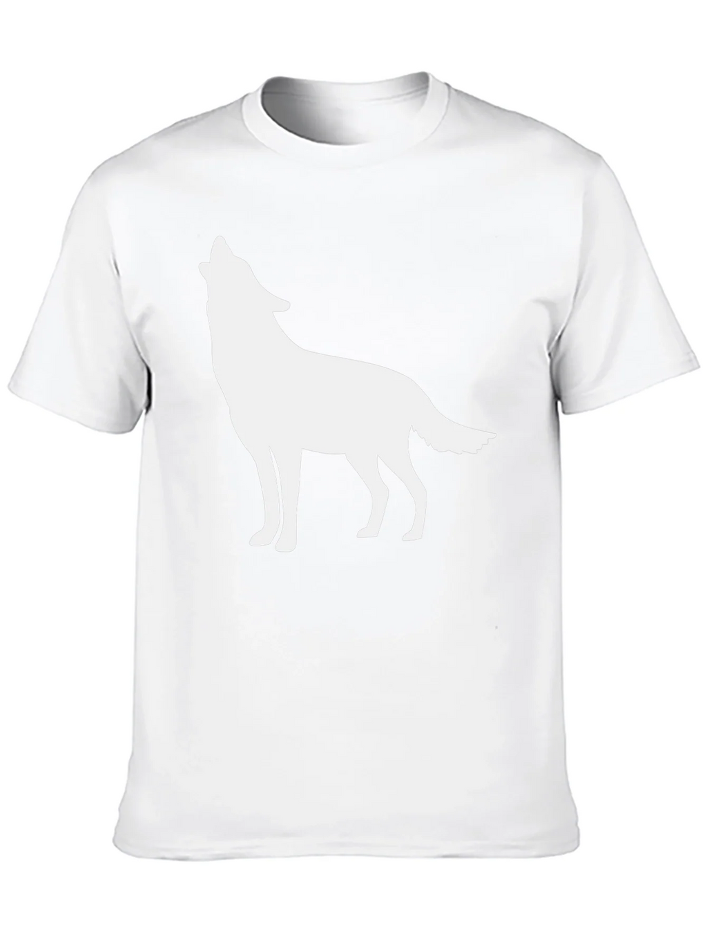 Mens Black T-shirt with Wolf Silhouette product image 9