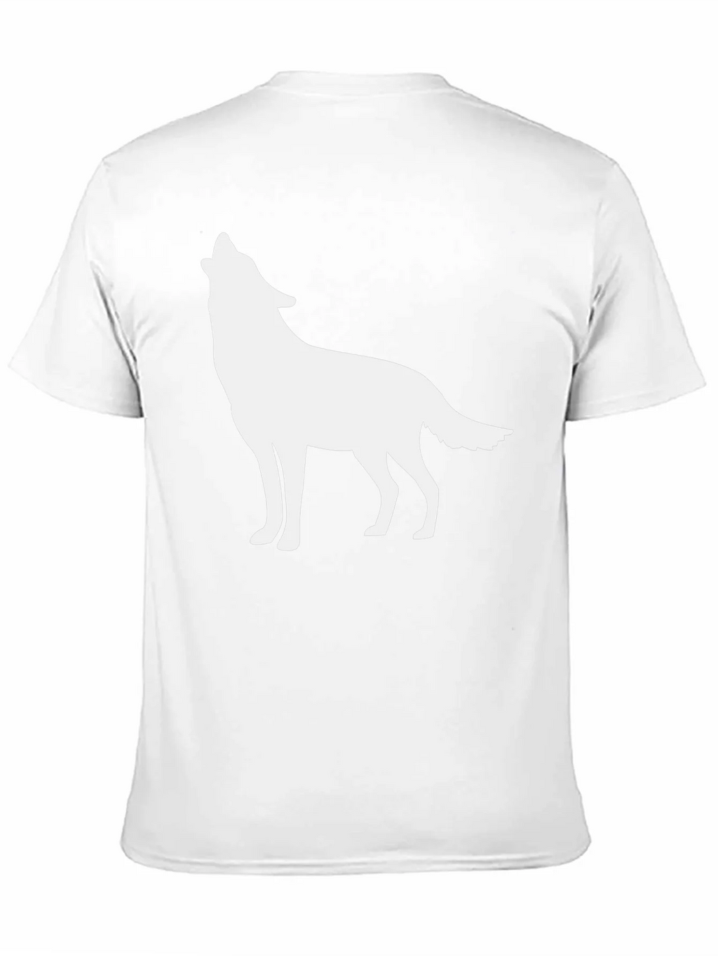 Mens Black T-shirt with Wolf Silhouette product image 10