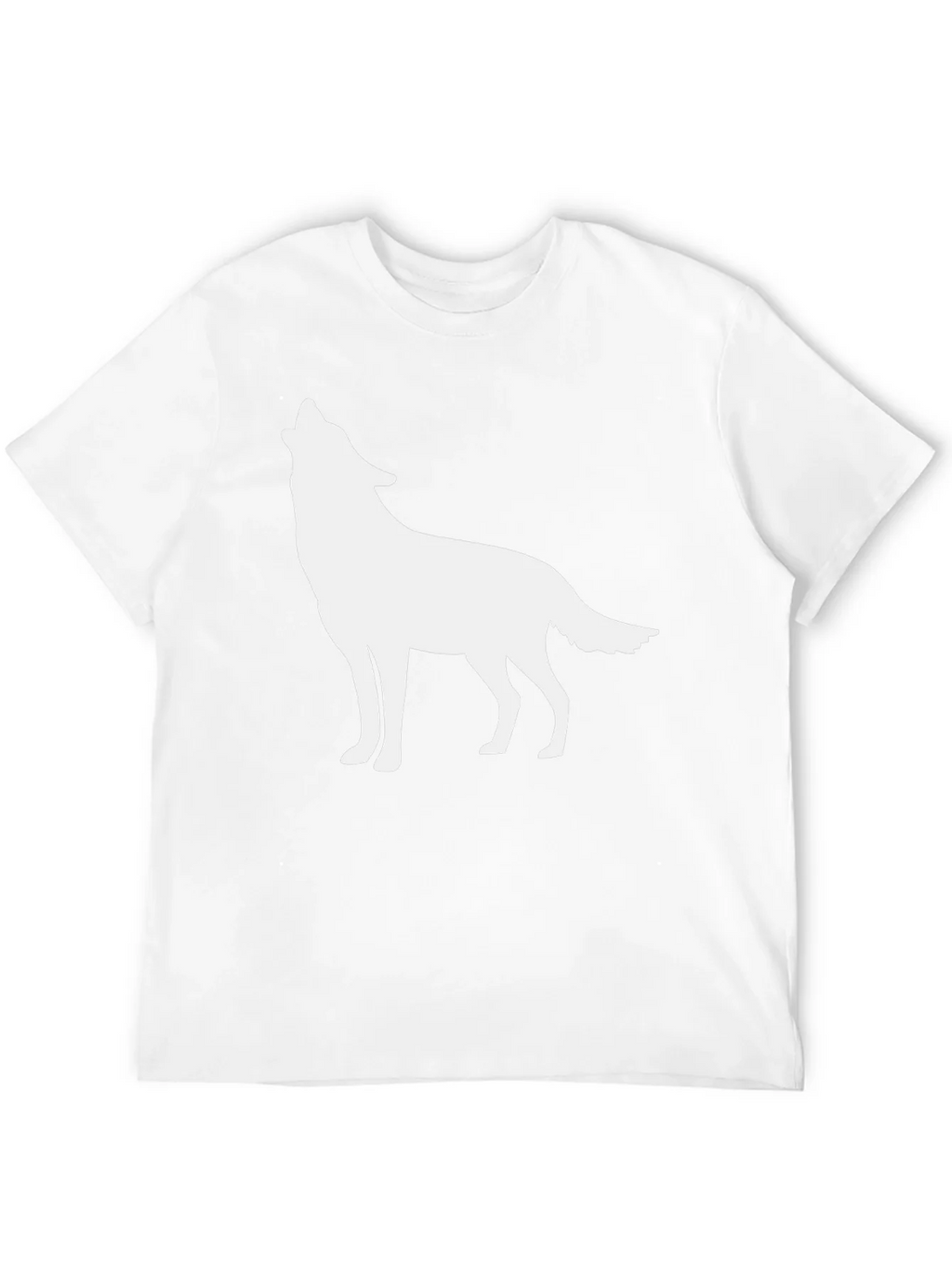 Mens Black T-shirt with Wolf Silhouette product image 11