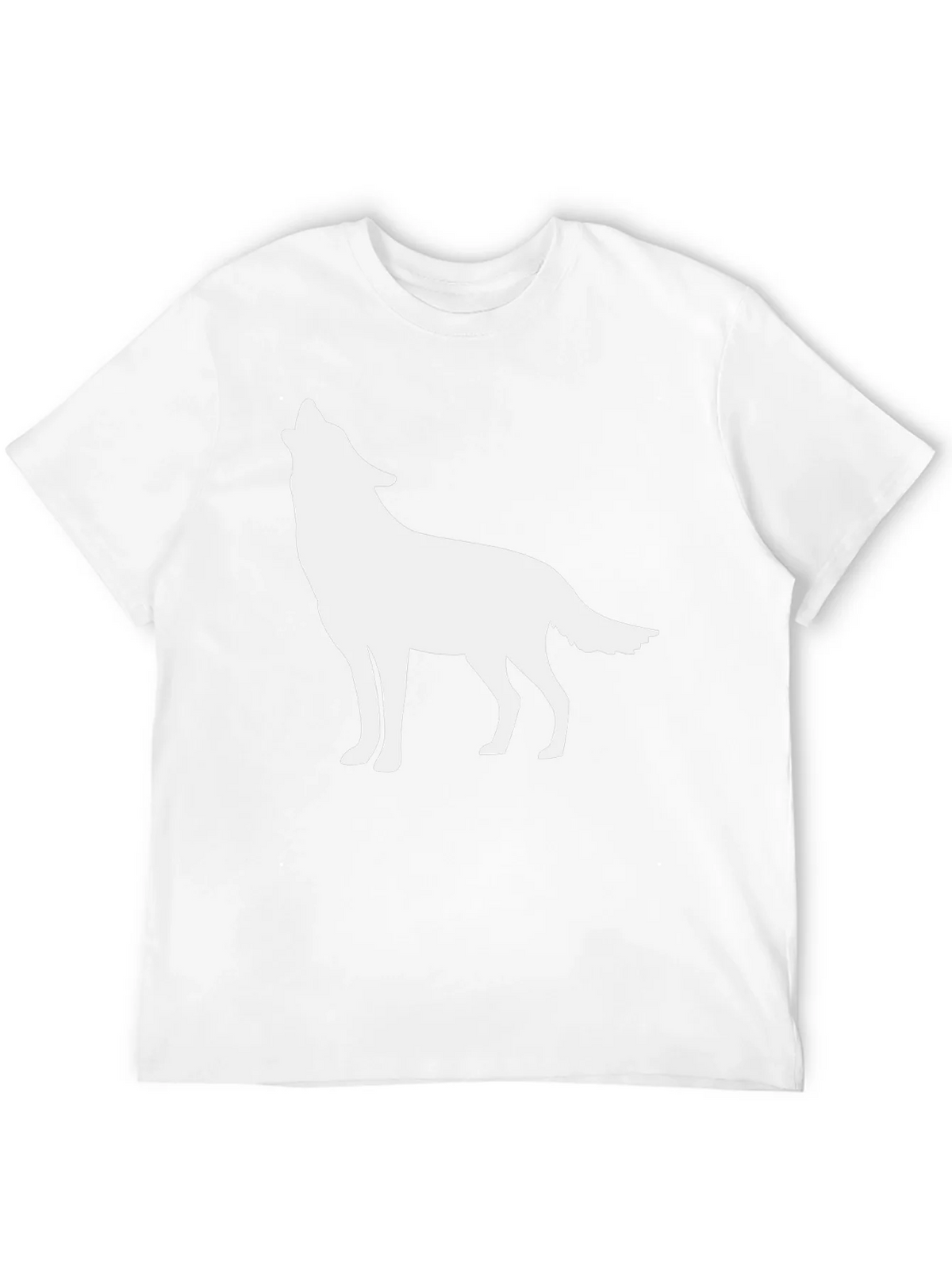 Mens Black T-shirt with Wolf Silhouette product image 11