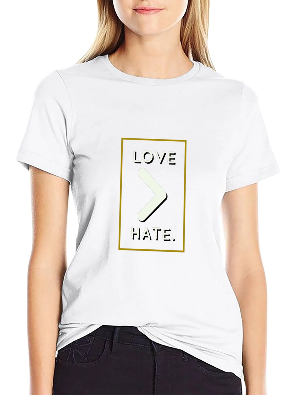 Love Over Hate Graphic Tee - Black product image 11