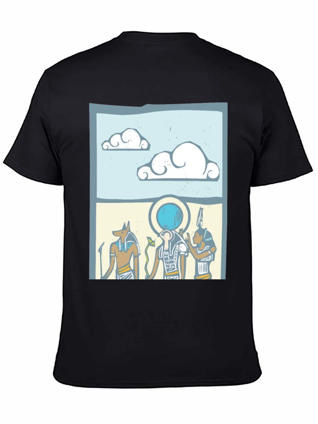 Egyptian Gods Graphic Print Black T-Shirt product image 7
