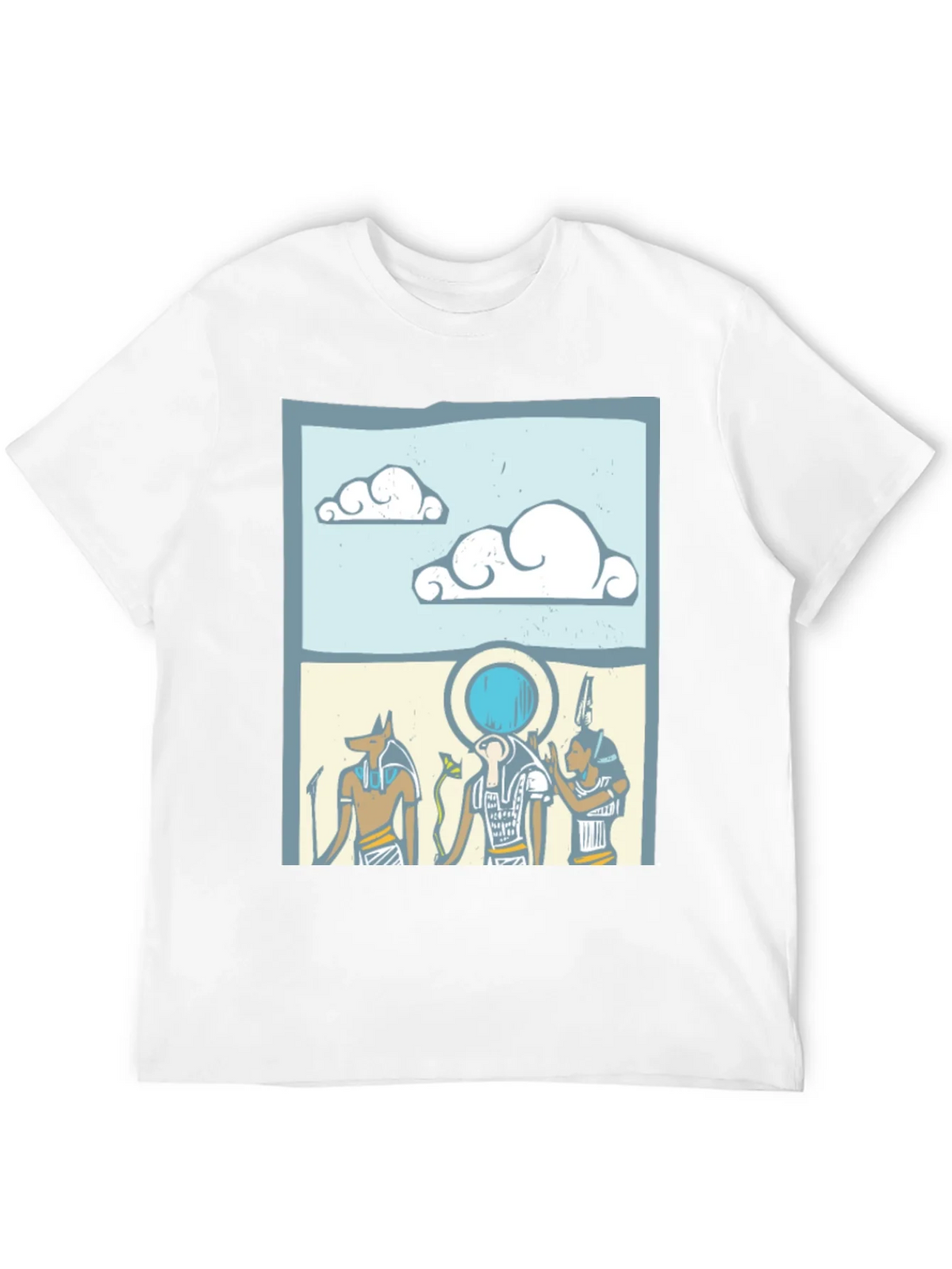 Egyptian Gods Graphic Print Black T-Shirt product image 3