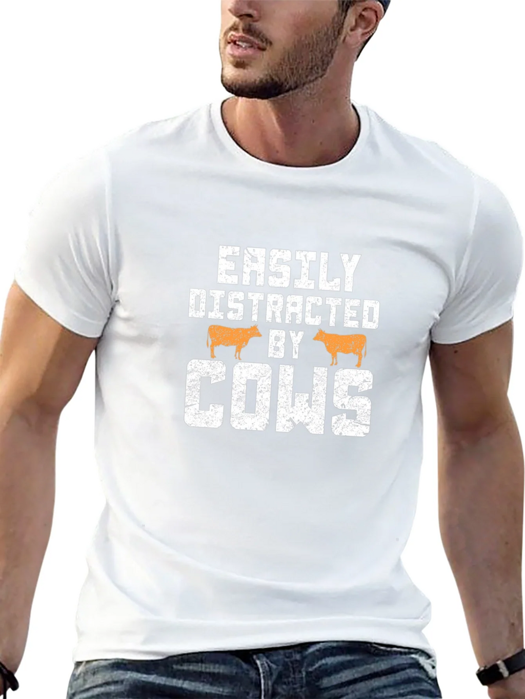 Easily Distracted By Cows Graphic Tee product image 12