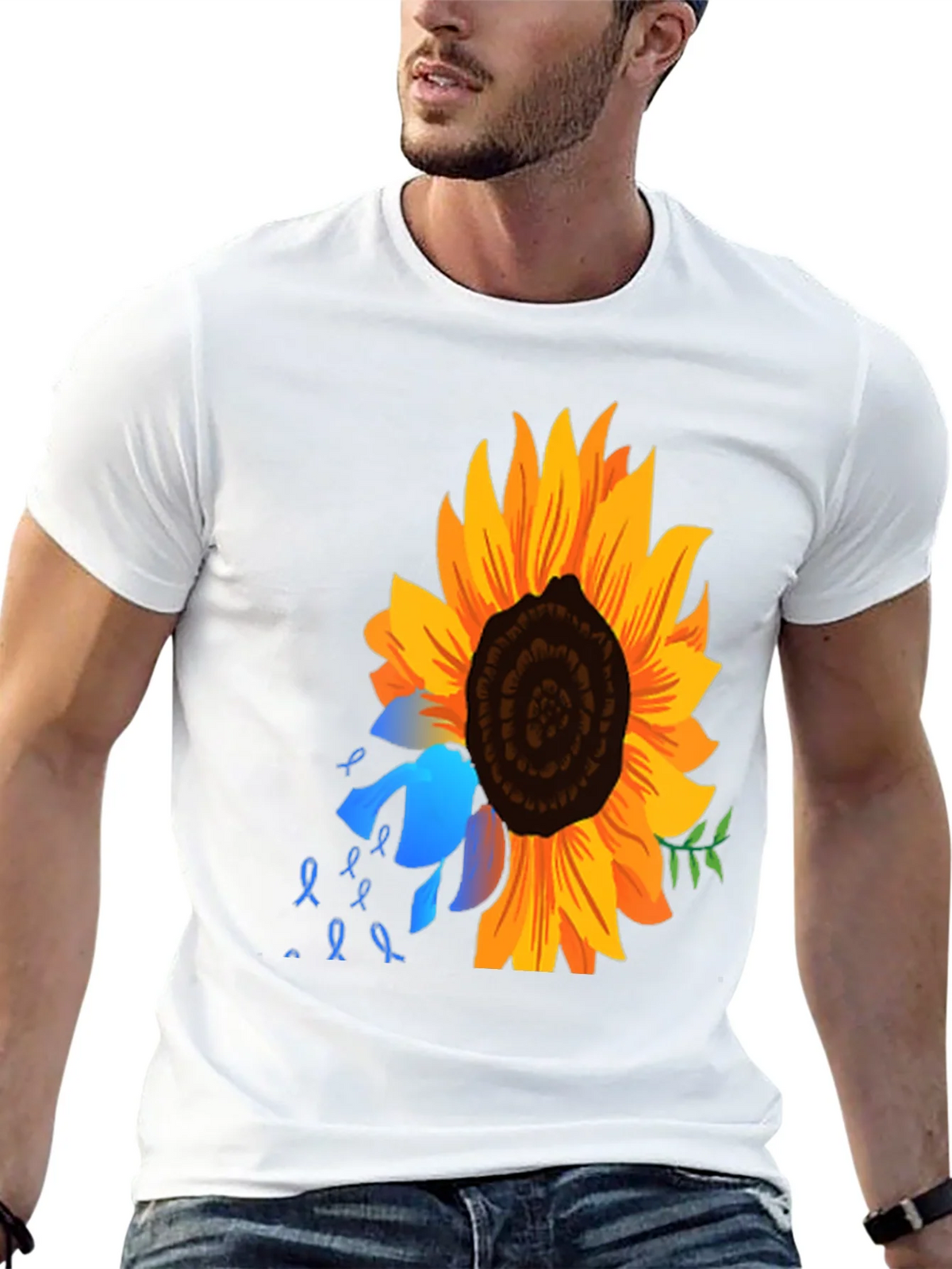 Sunflower Awareness Ribbon Graphic Tee product image 12