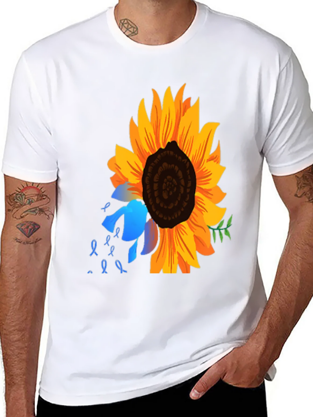 Sunflower Awareness Ribbon Graphic Tee product image 7