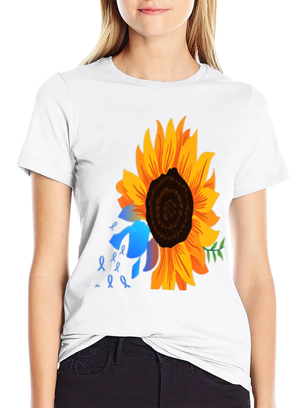 Sunflower Awareness Ribbon Graphic Tee product image 8