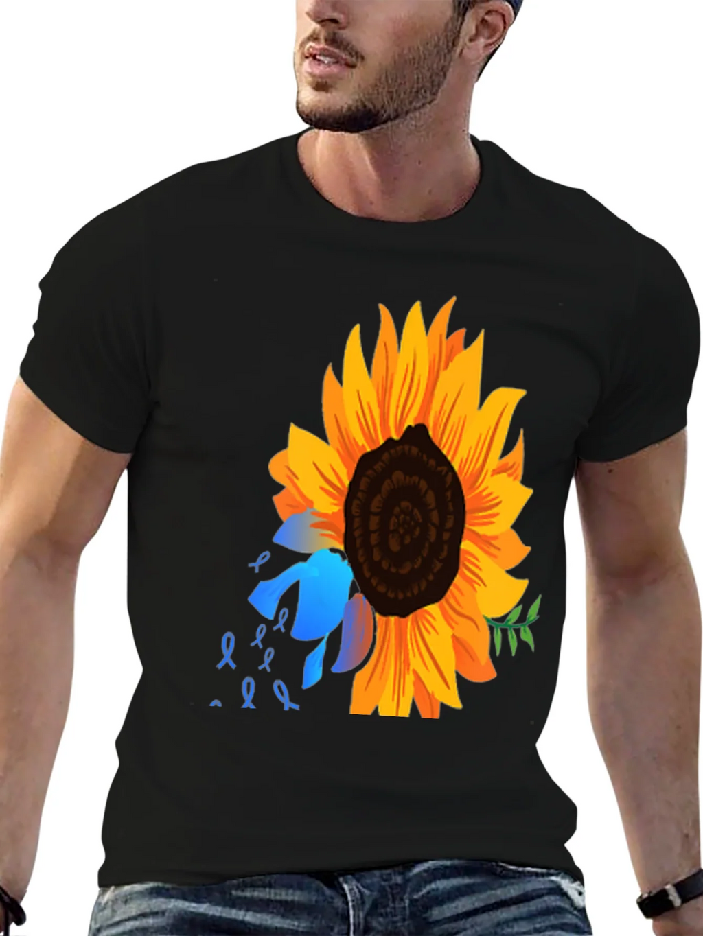 Sunflower Awareness Ribbon Graphic Tee product image 6