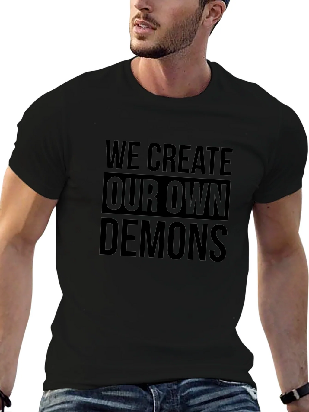 We Create Our Own Demons Graphic Tee - Black product image 6