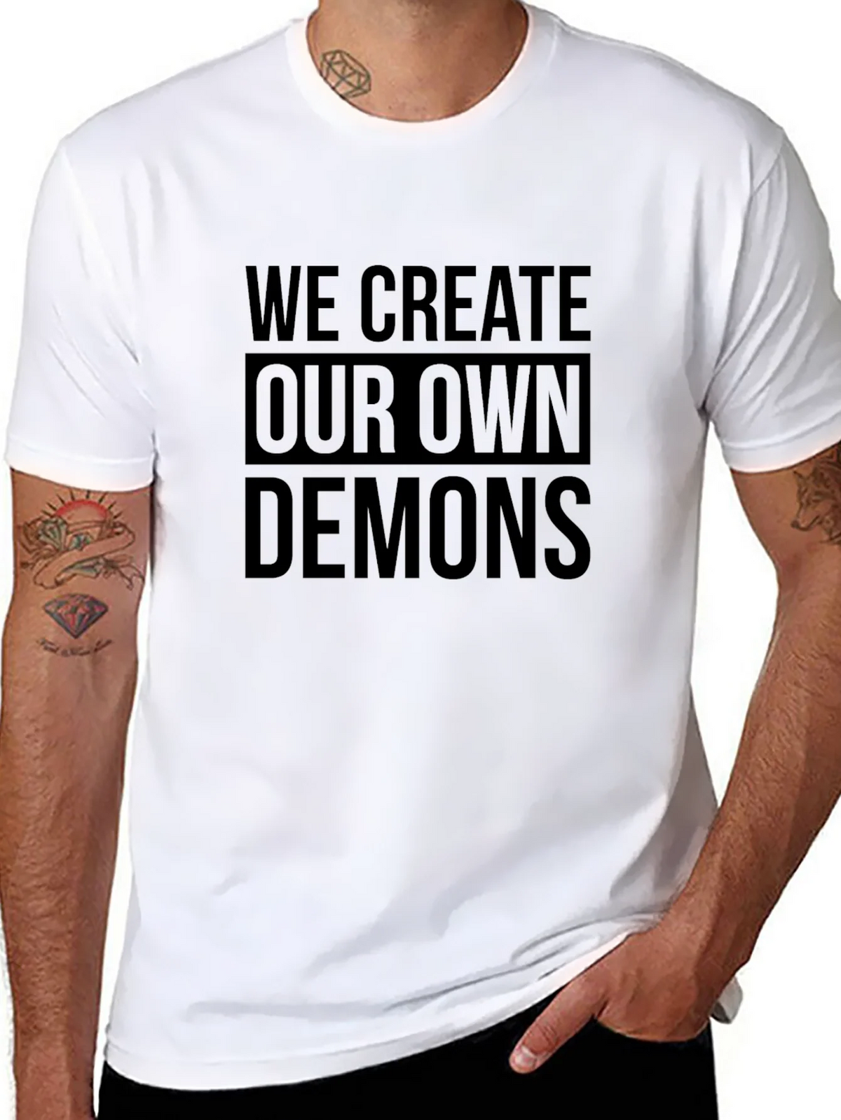 We Create Our Own Demons Graphic Tee - Black product image 7