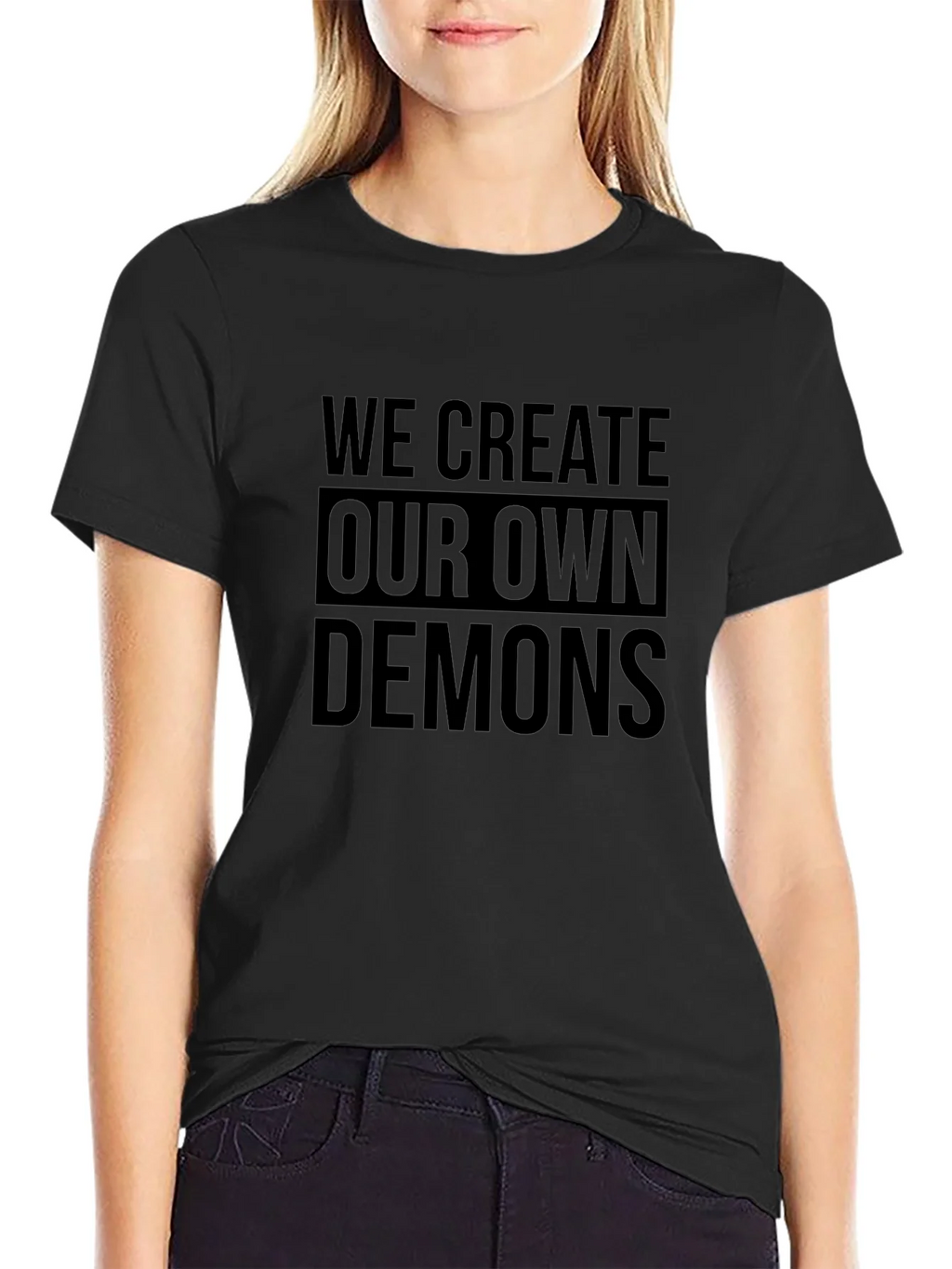 We Create Our Own Demons Graphic Tee - Black product image 2