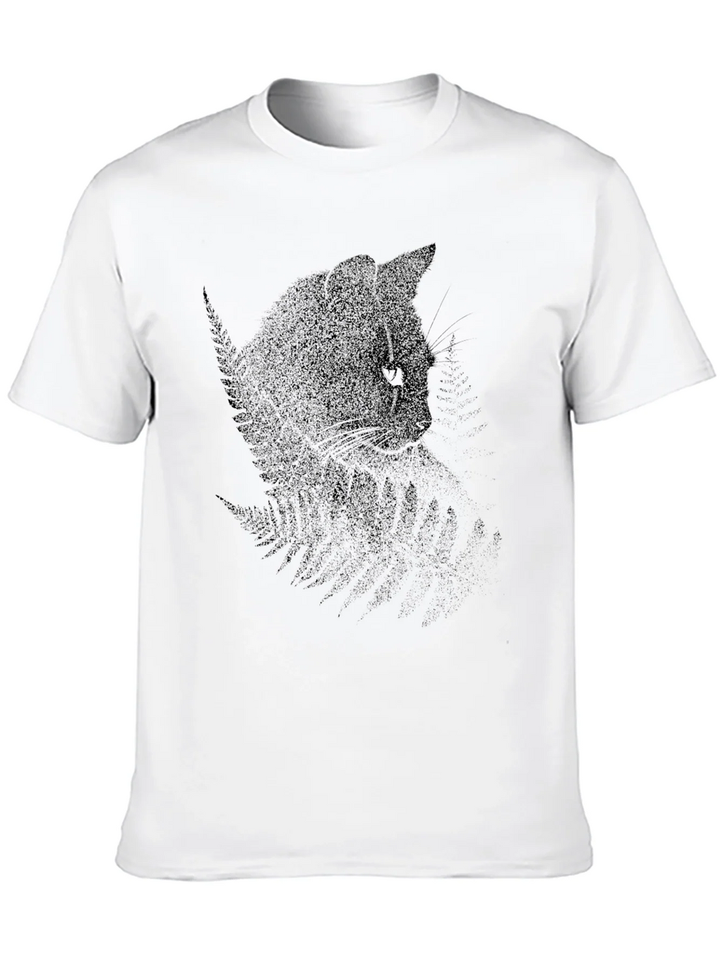 Black Cat & Fern Graphic Tee - Stylish Unisex T-Shirt product image 12