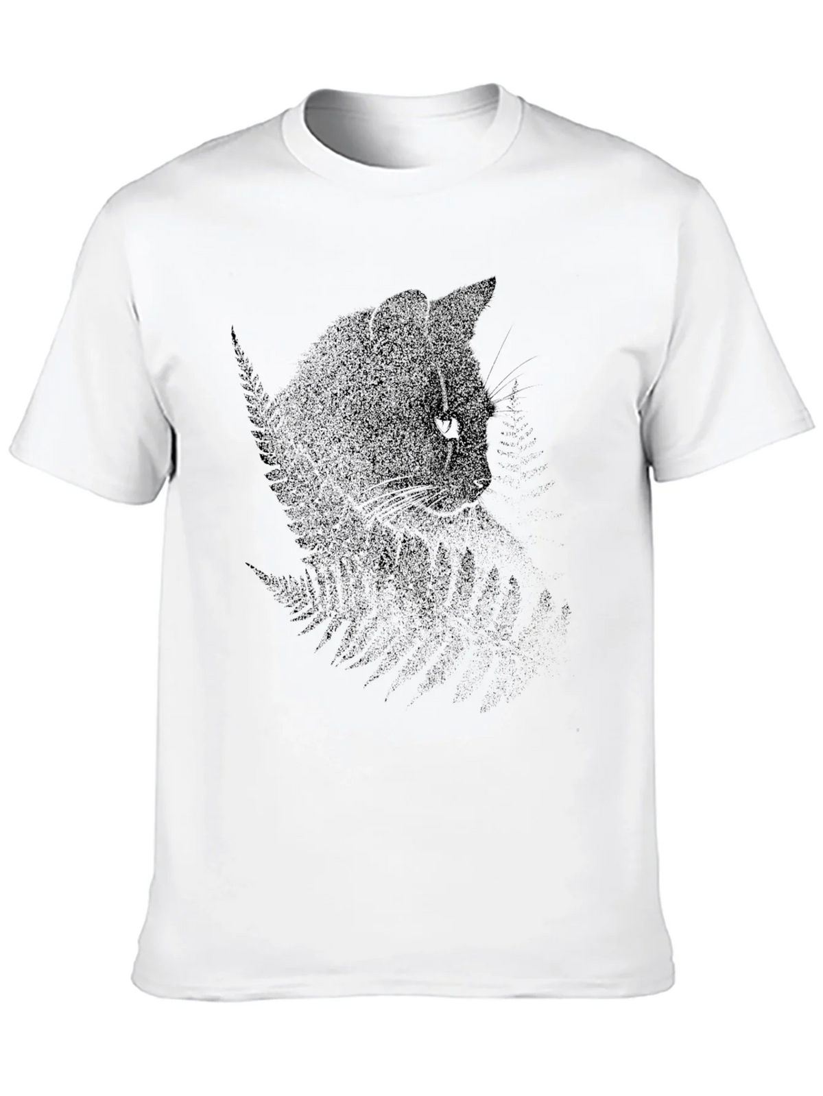 Black Cat & Fern Graphic Tee - Stylish Unisex T-Shirt product image 12