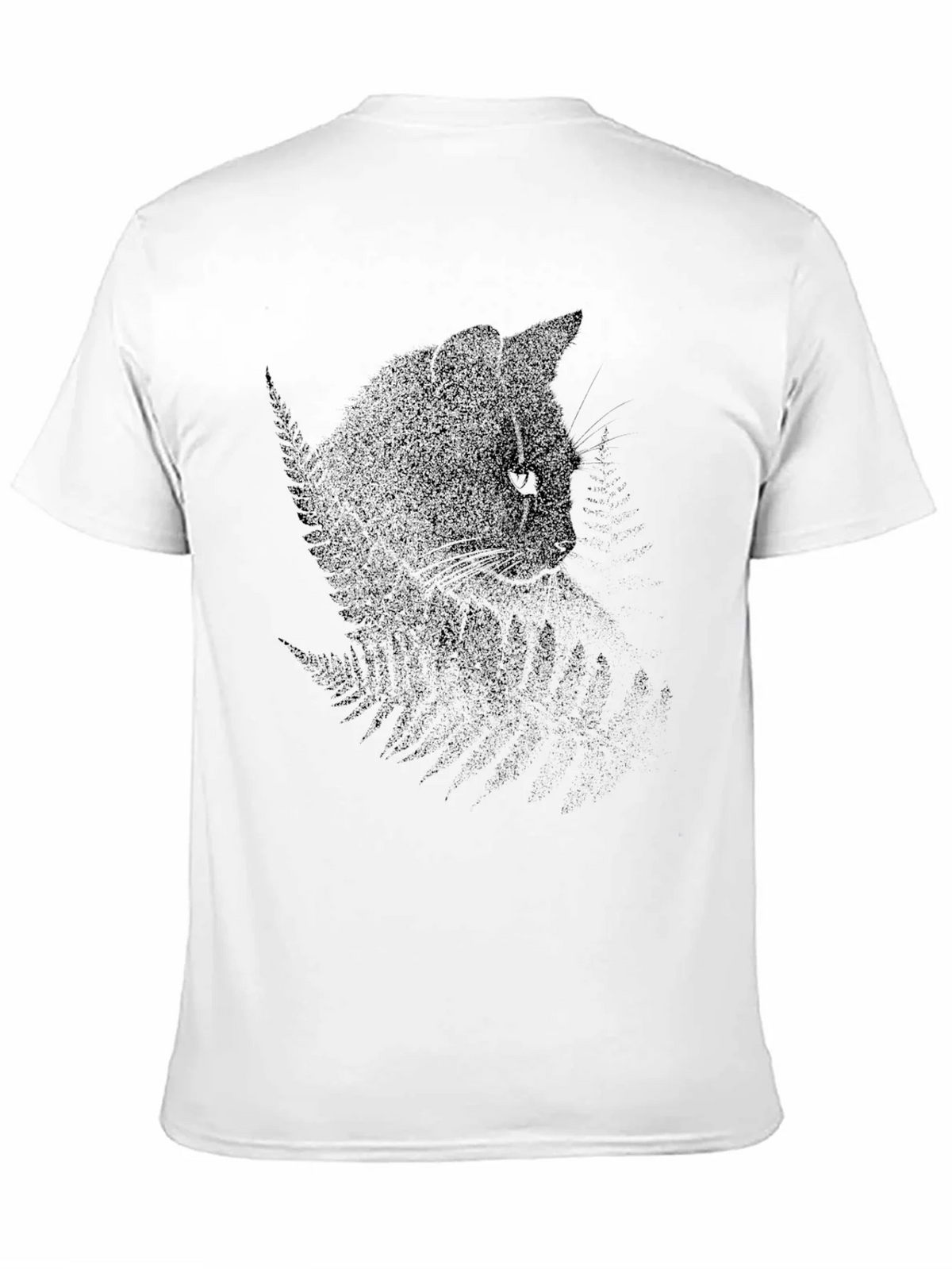 Black Cat & Fern Graphic Tee - Stylish Unisex T-Shirt product image 2
