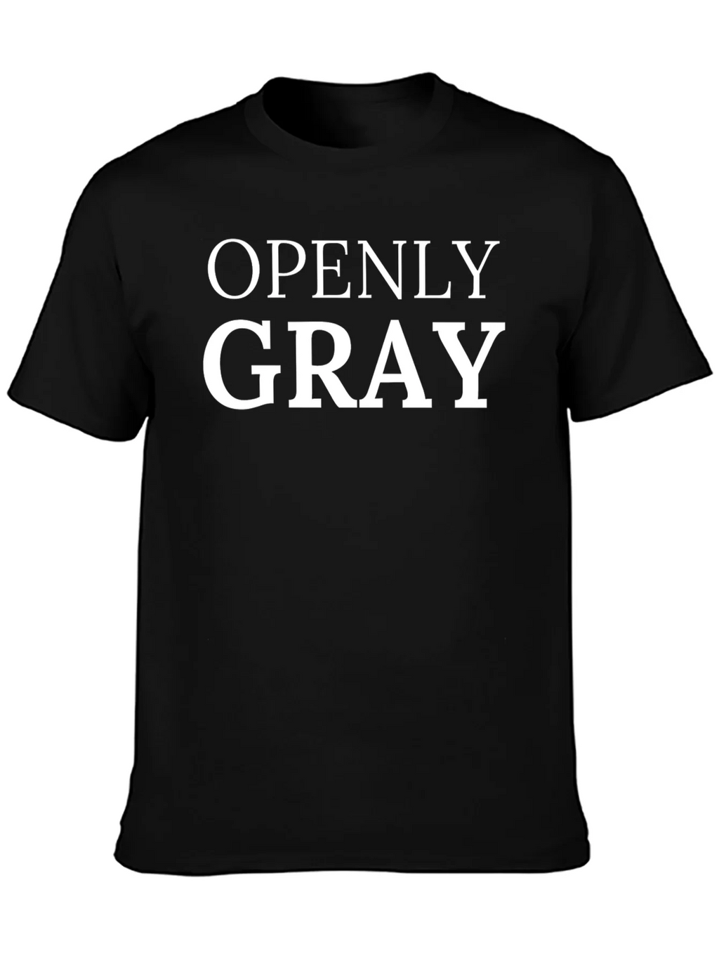 Openly Gray T-Shirt - Mens Black Crew Neck Tee product image 3