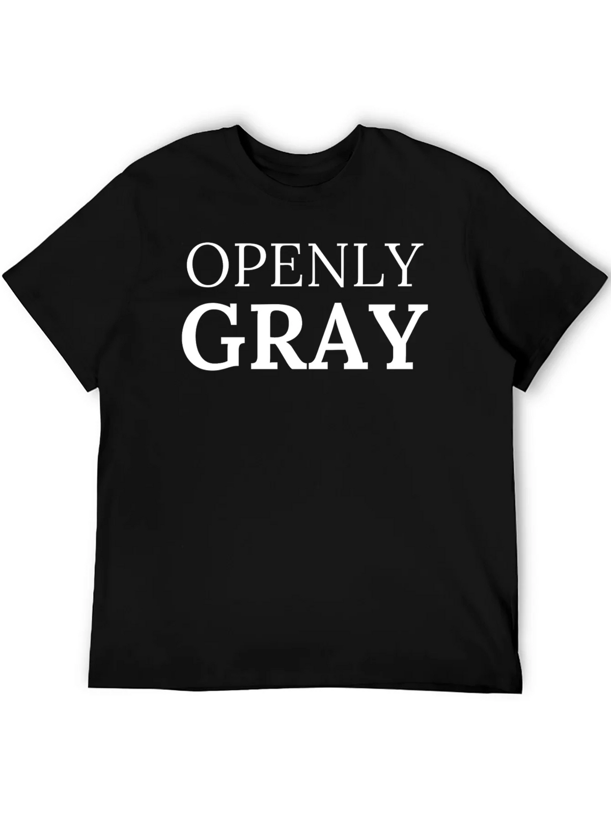 Openly Gray T-Shirt - Mens Black Crew Neck Tee product image 5