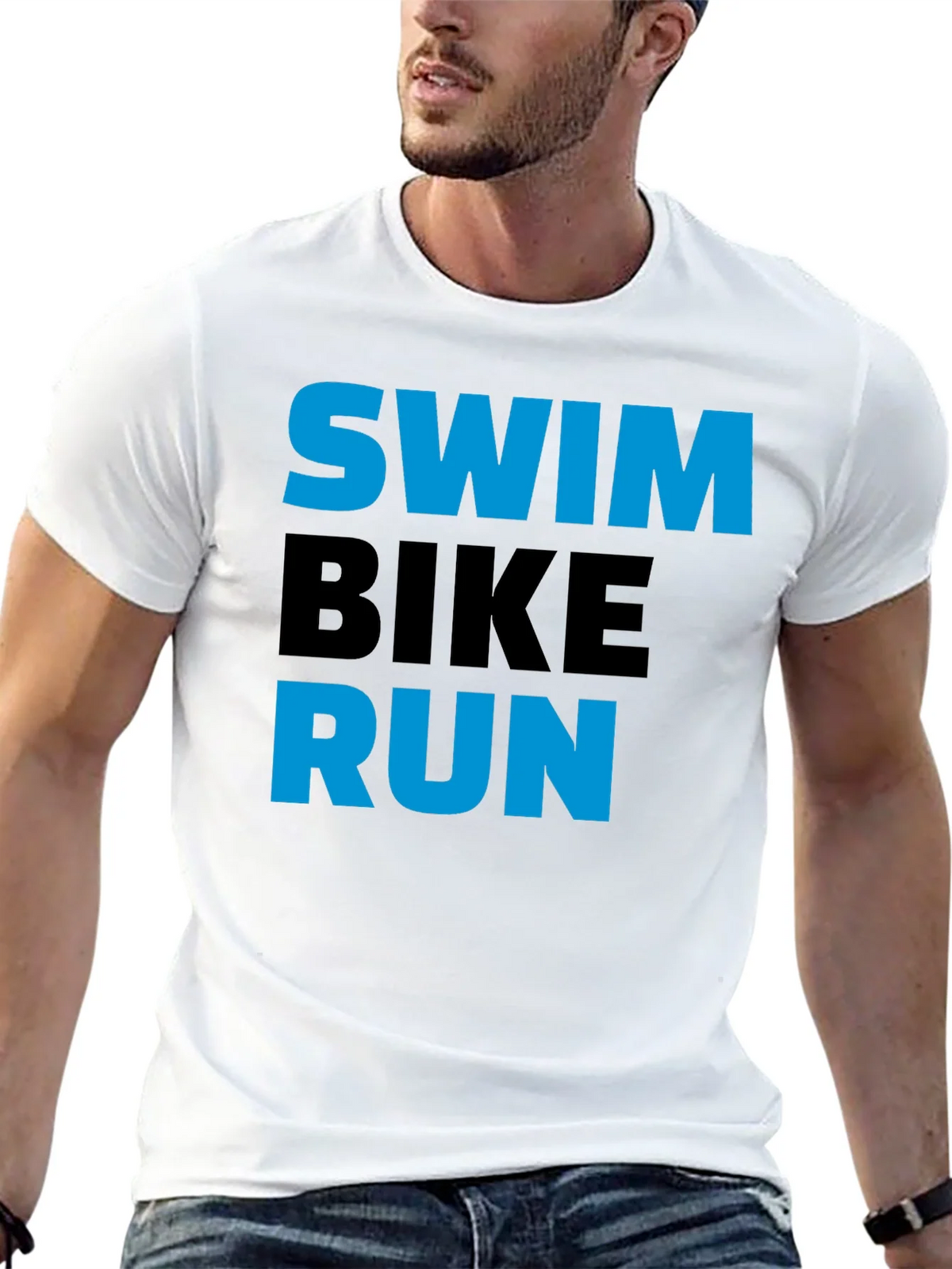Swim Bike Run Triathlon T-Shirt - Sports Fitness Tee product image 12