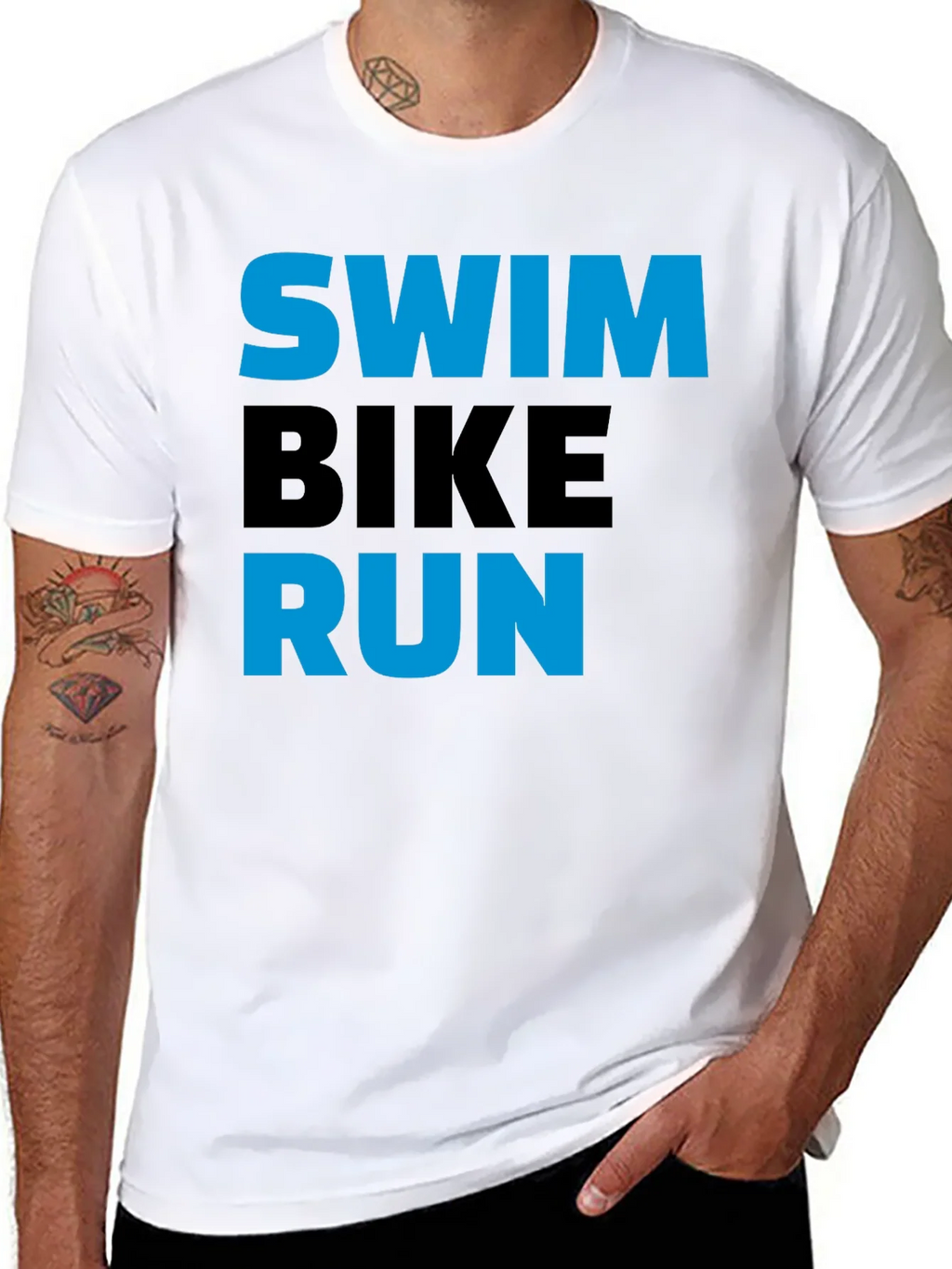 Swim Bike Run Triathlon T-Shirt - Sports Fitness Tee product image 7
