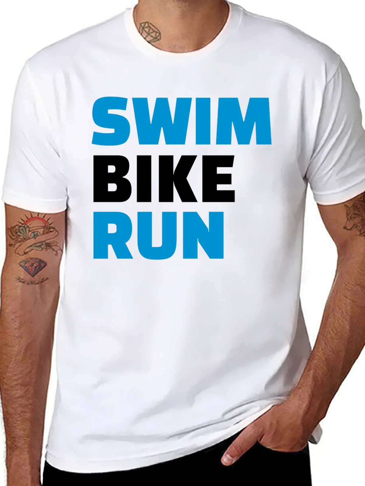 Swim Bike Run Triathlon T-Shirt - Sports Fitness Tee product image 7