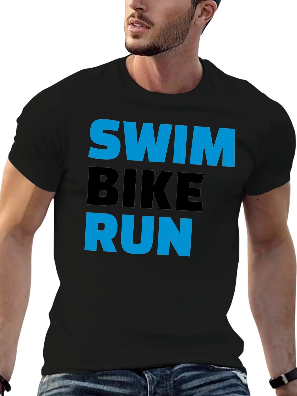 Swim Bike Run Triathlon T-Shirt - Sports Fitness Tee product image 6