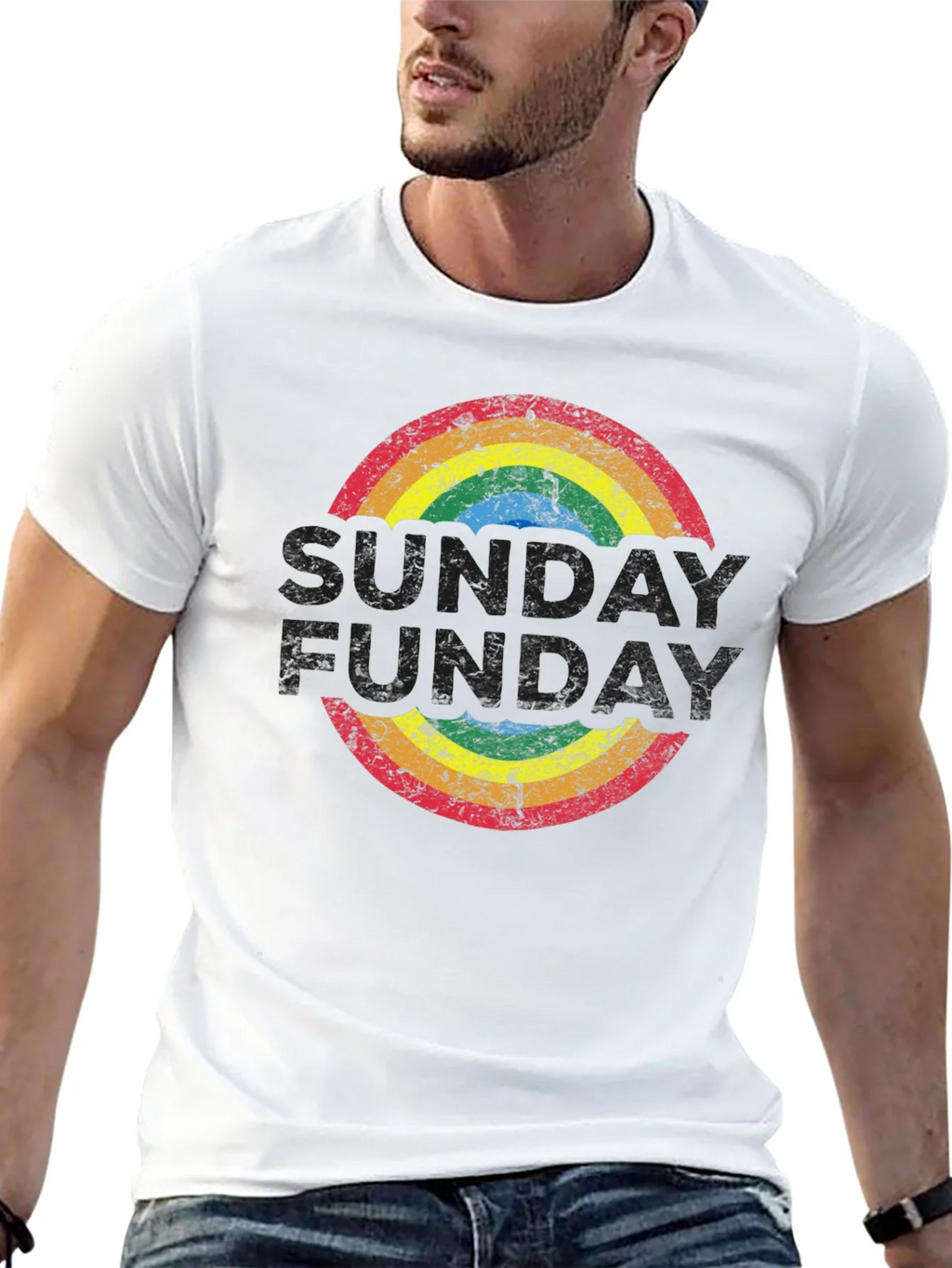 Retro Rainbow T-Shirt: Groovy Fun-Day Design product image 12