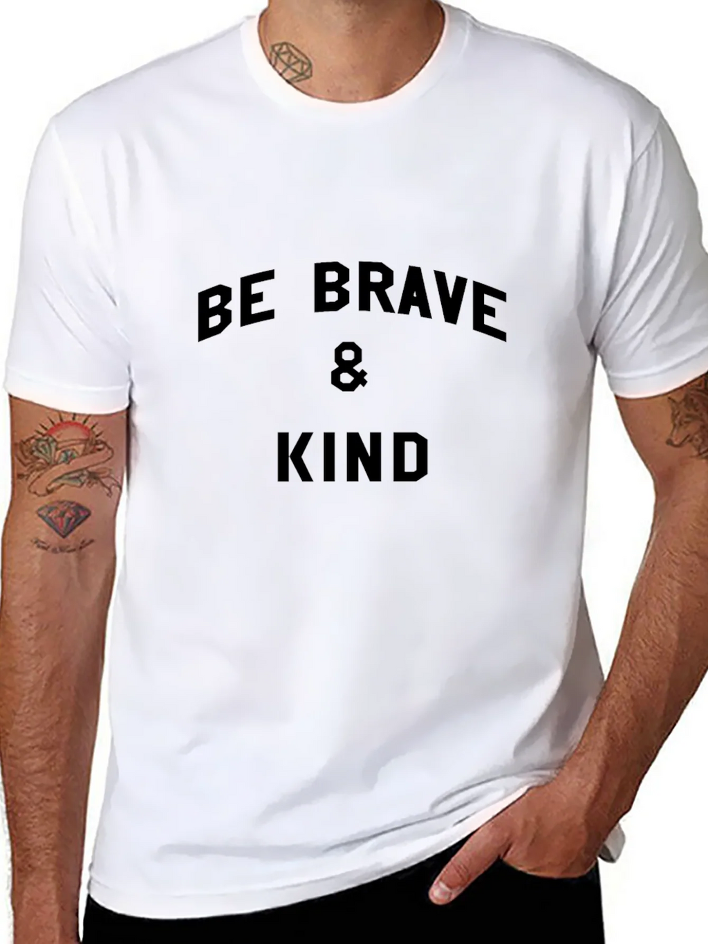 Be Brave & Kind Black Graphic Tee product image 7