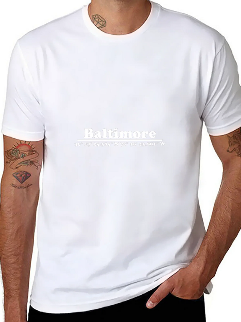 Baltimore Coordinates T-Shirt - City Pride Apparel product image 7