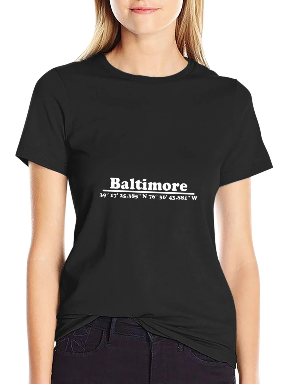 Baltimore Coordinates T-Shirt - City Pride Apparel product image 2